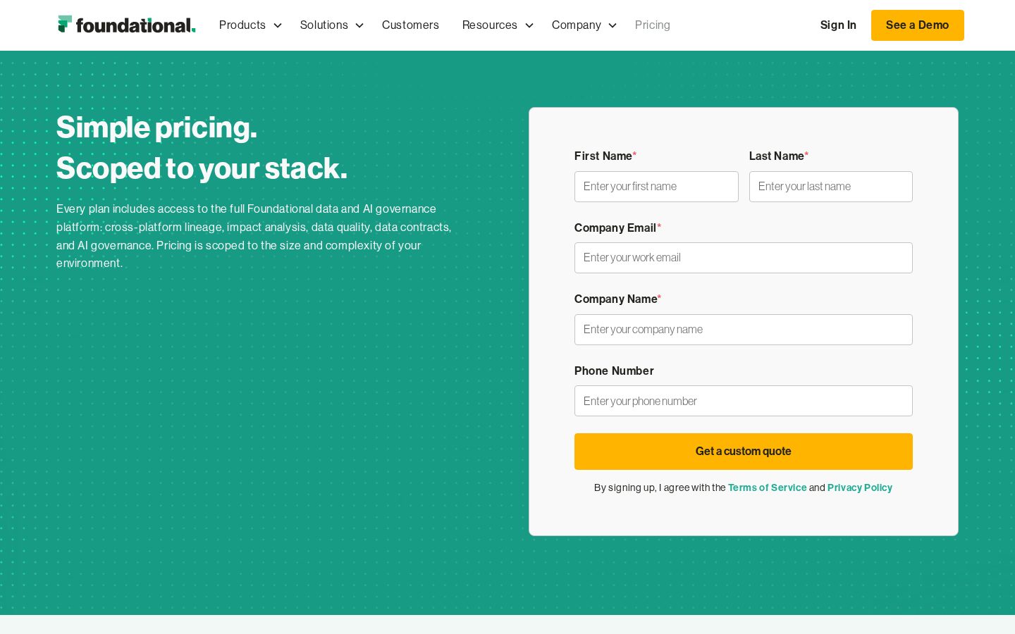 Foundational Pricing