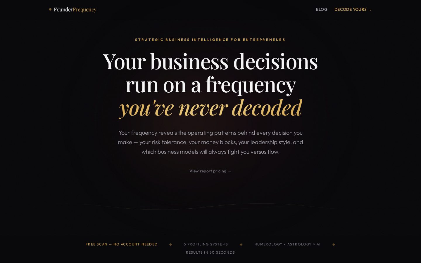 Founder Frequency Homepage