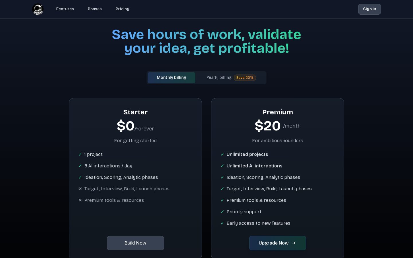 Founder Odyssey Pricing