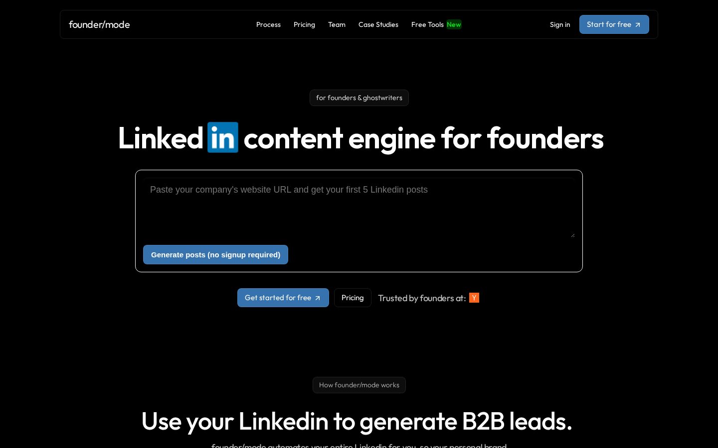 Founder/mode Homepage