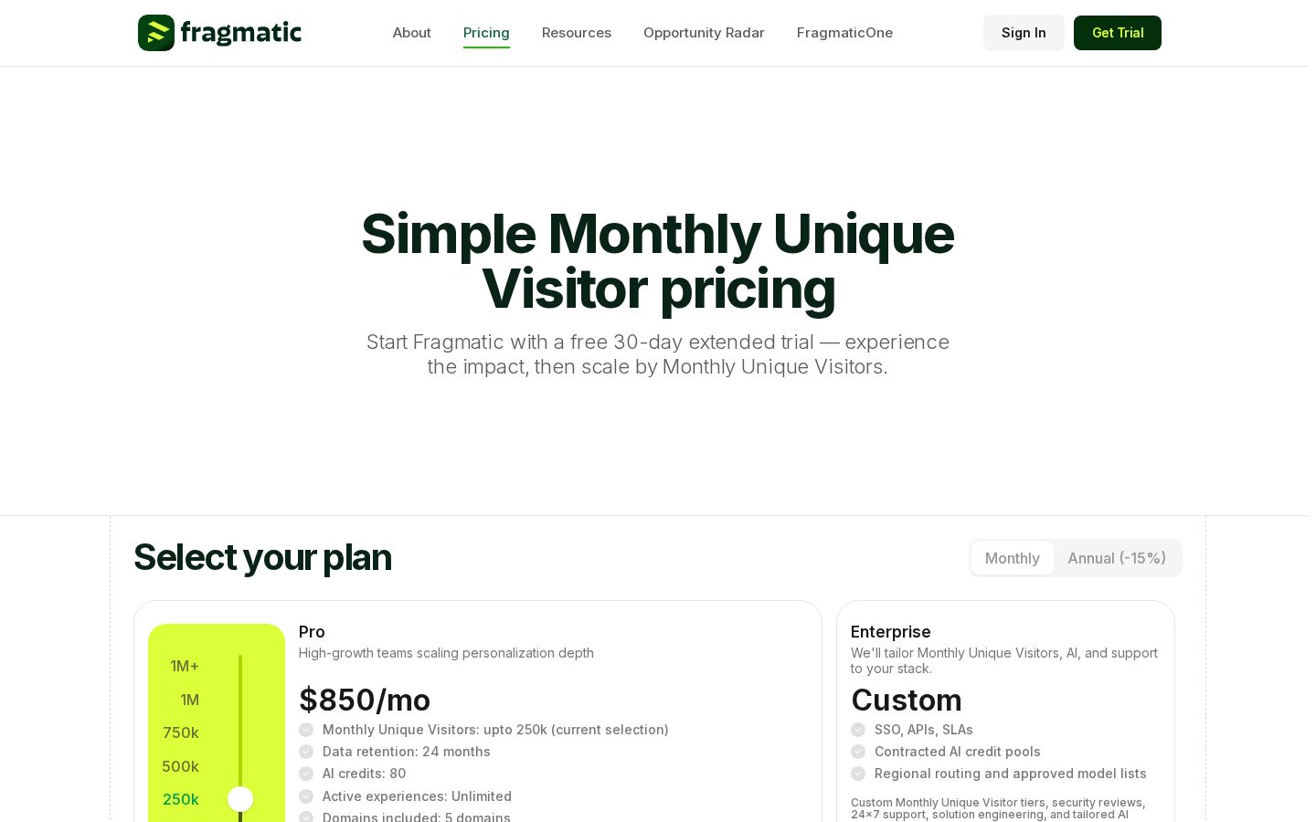 Fragmatic Pricing