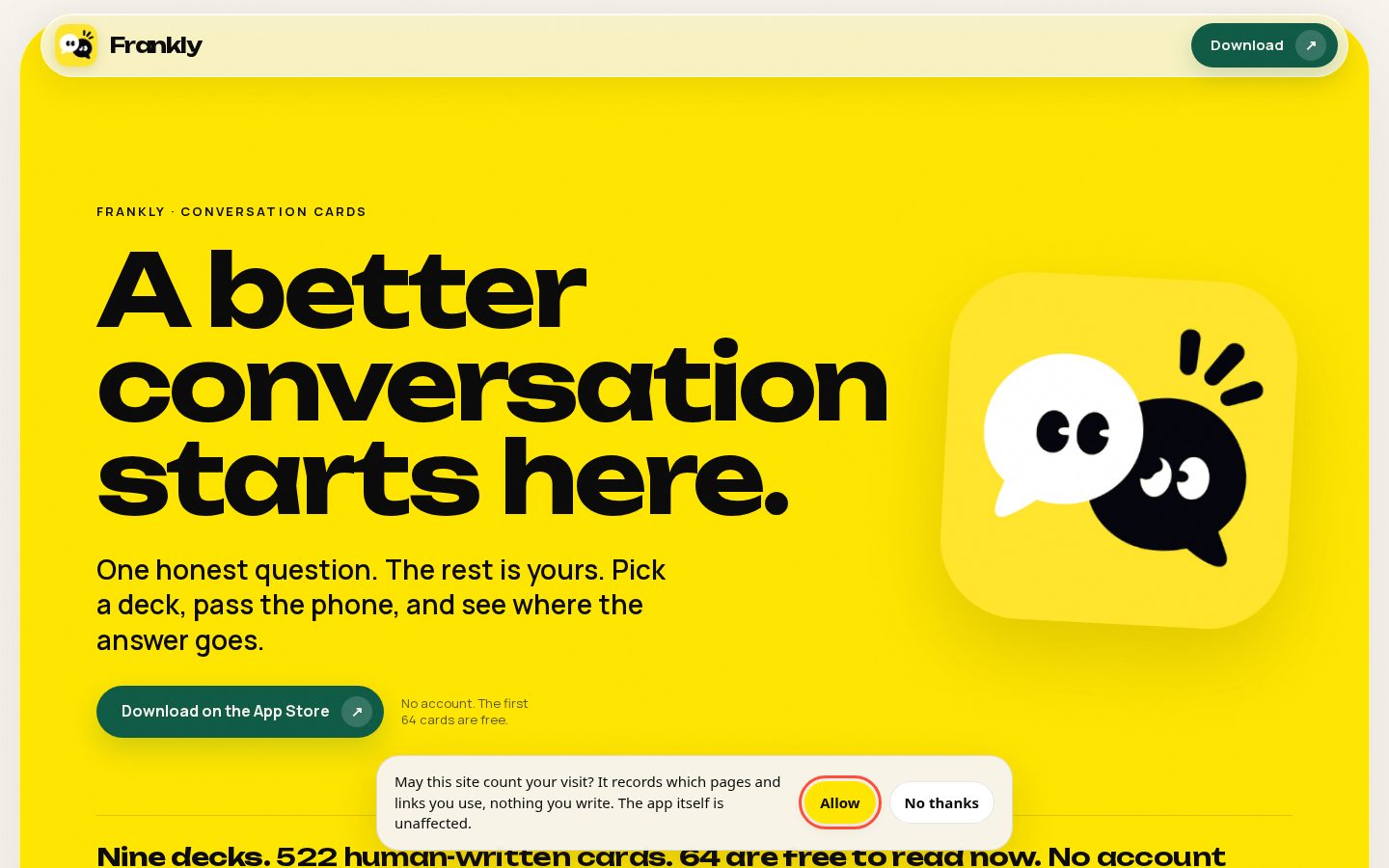Frankly Homepage