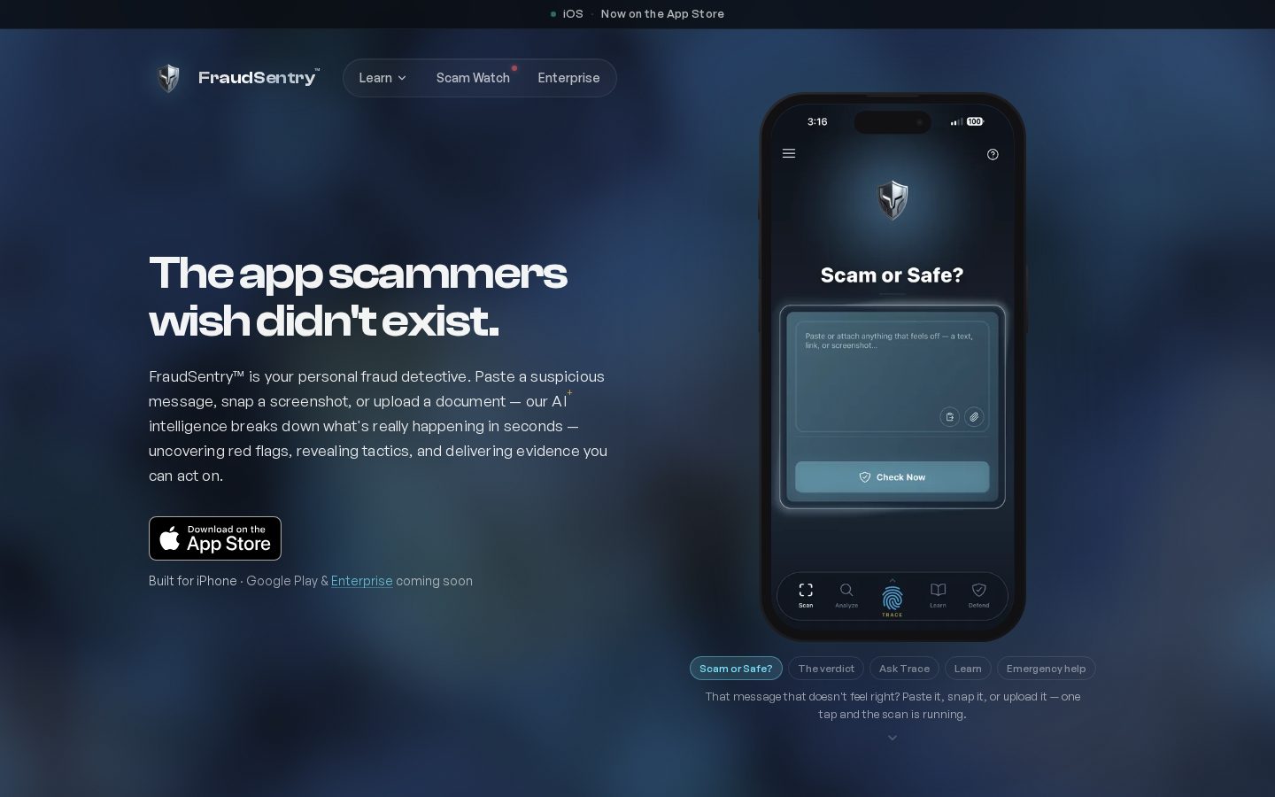 FraudSentry Homepage