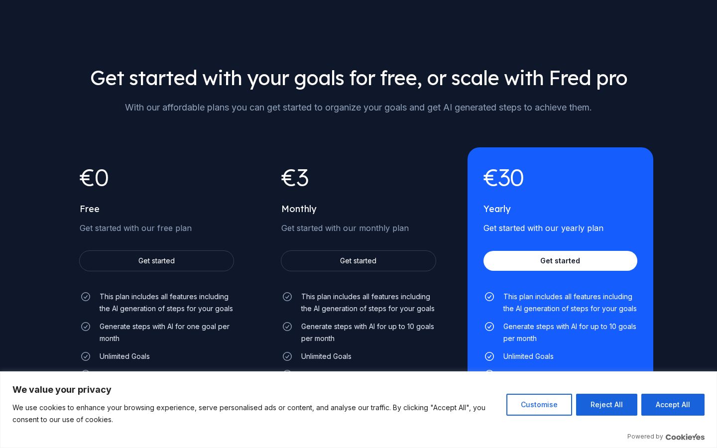 Fred Pricing