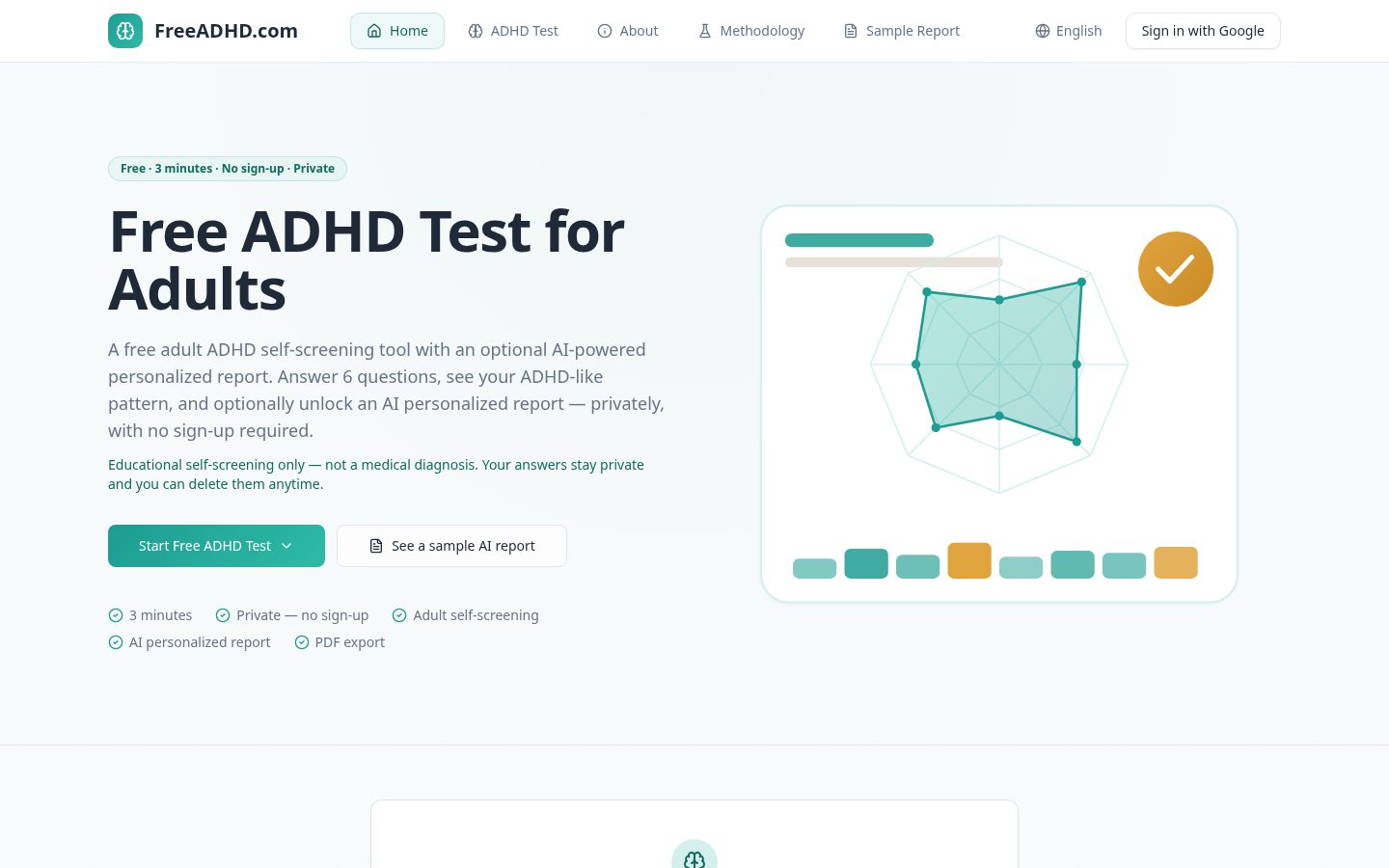 Free ADHD Test Homepage