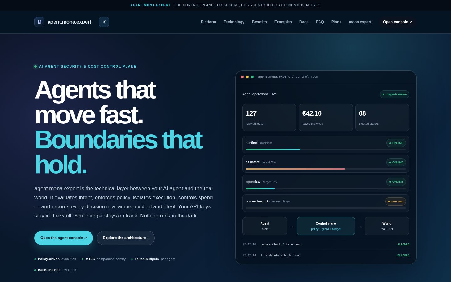 Free AI Agent Homepage