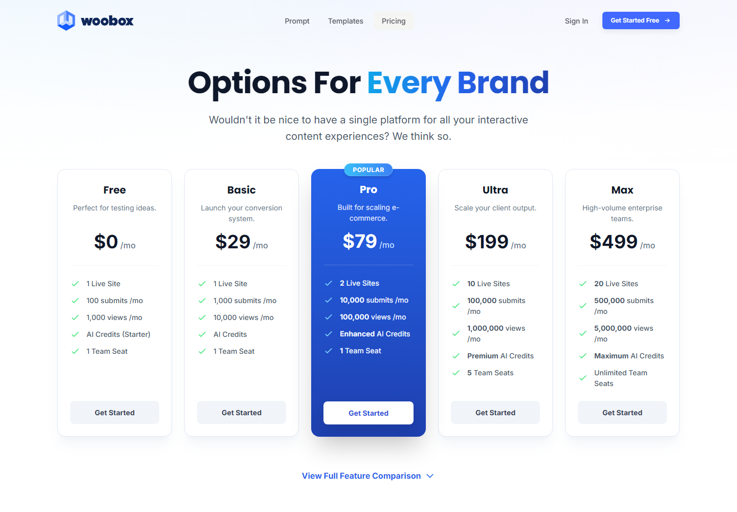 Free AI Campaign Builder pricing