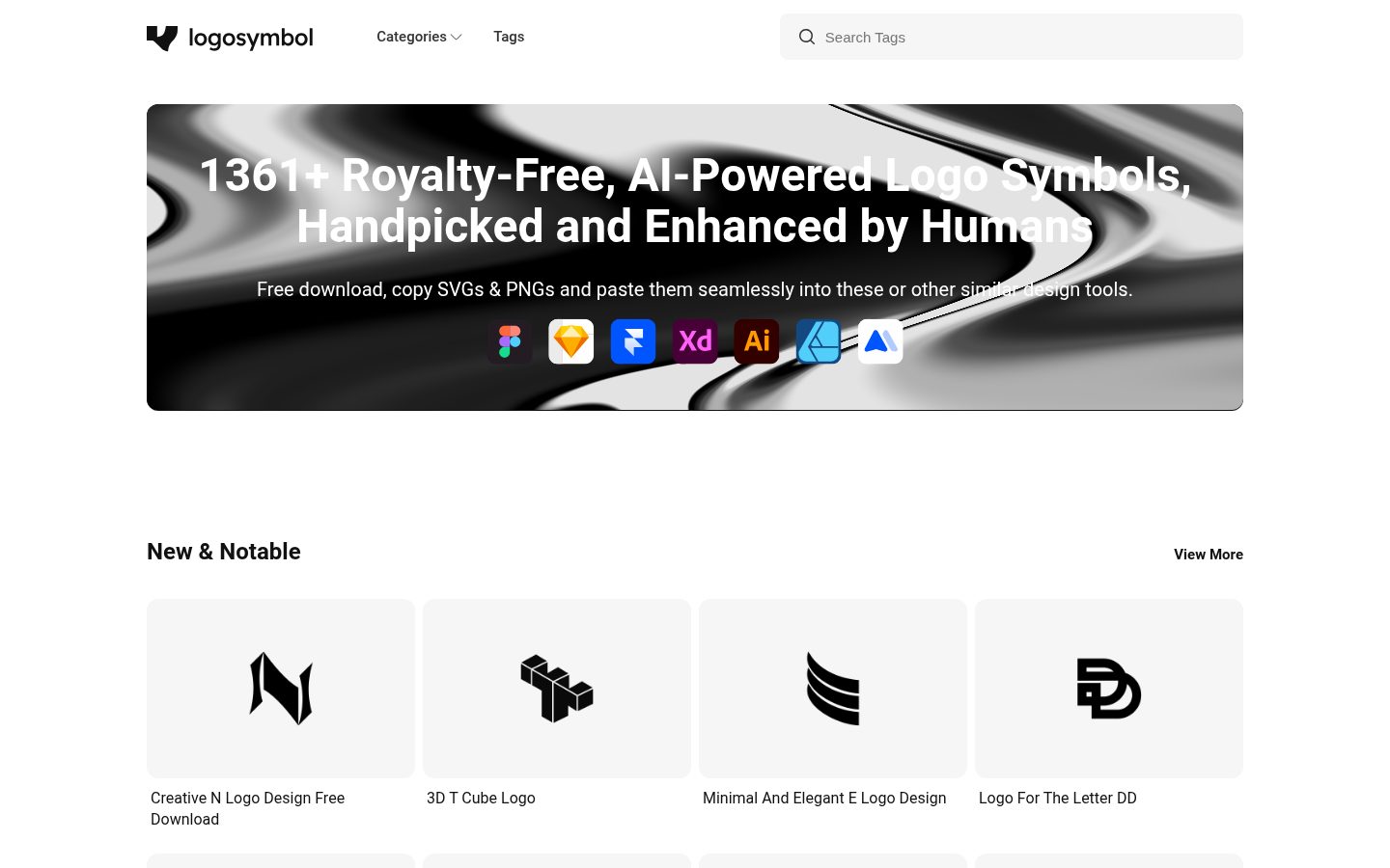 Free AI-Powered Vector Logo Symbols Homepage