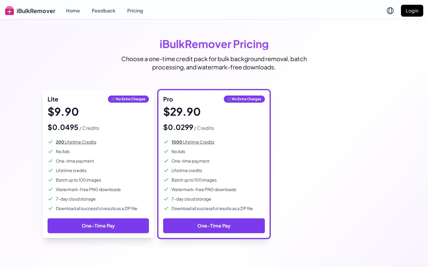 Free Bulk Background Remover Pricing