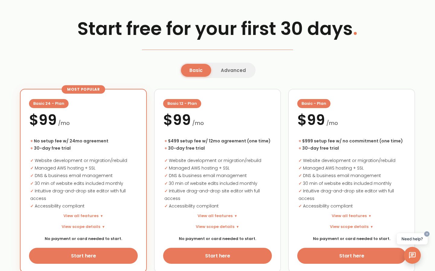 Free Site Health & Performance Audit Pricing