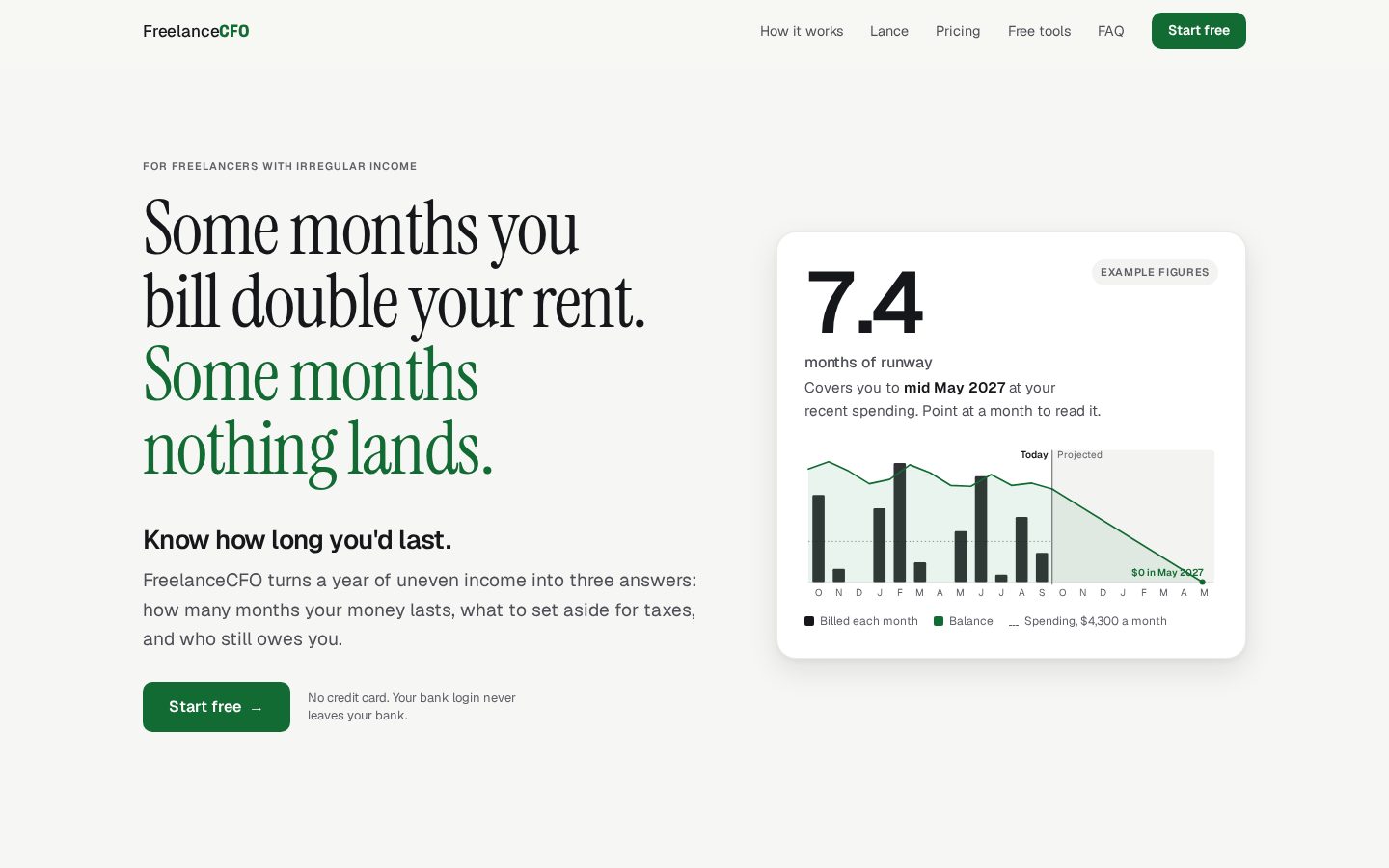 FreelanceCFO Homepage