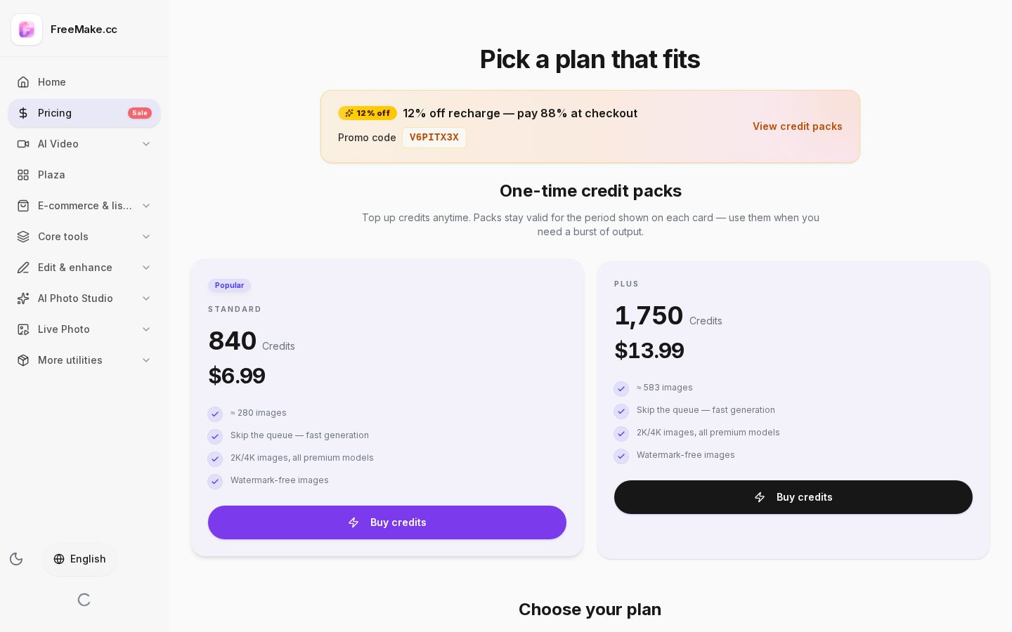 FreeMake.cc Pricing