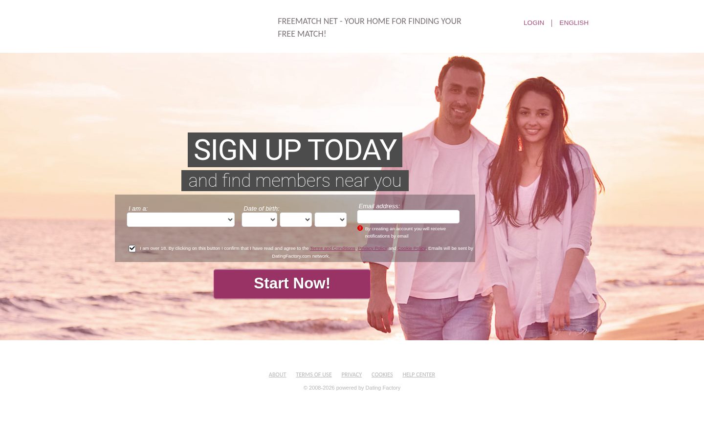 FreeMatch Homepage