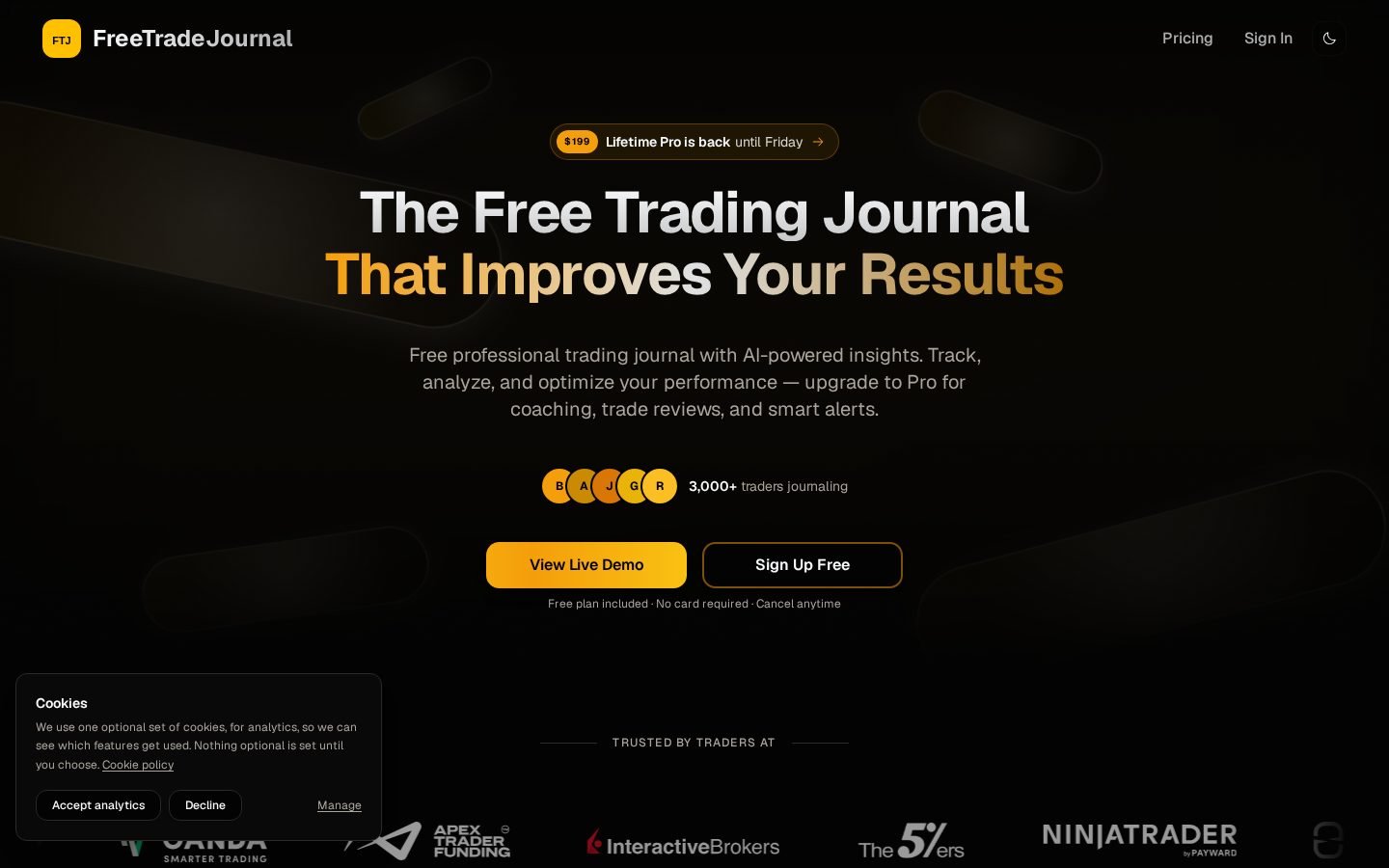 FreeTradeJournal Homepage
