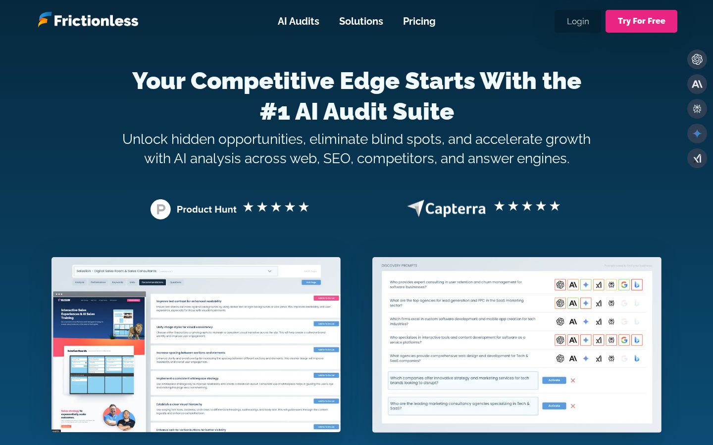 Frictionless Homepage