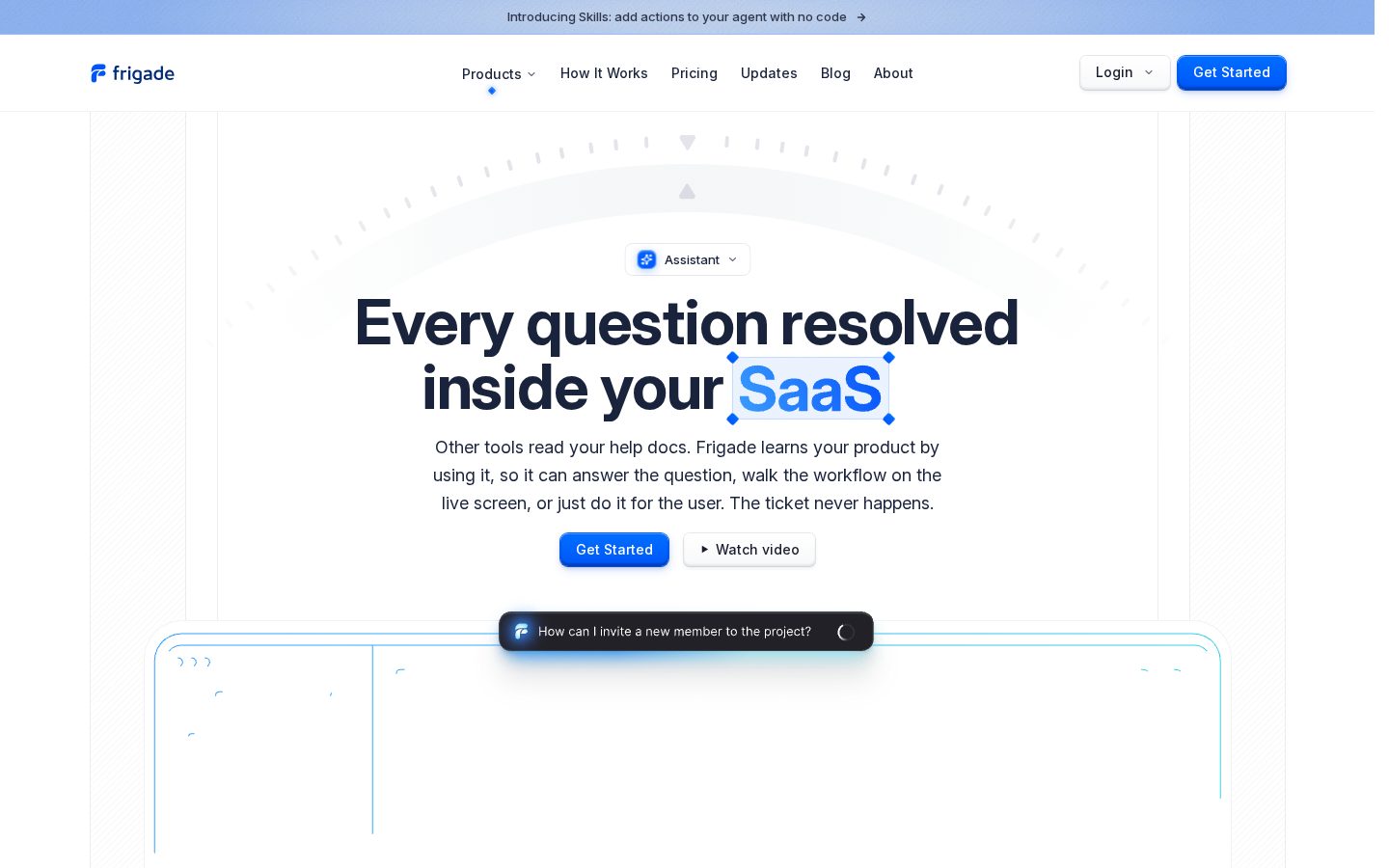 Frigade AI Homepage