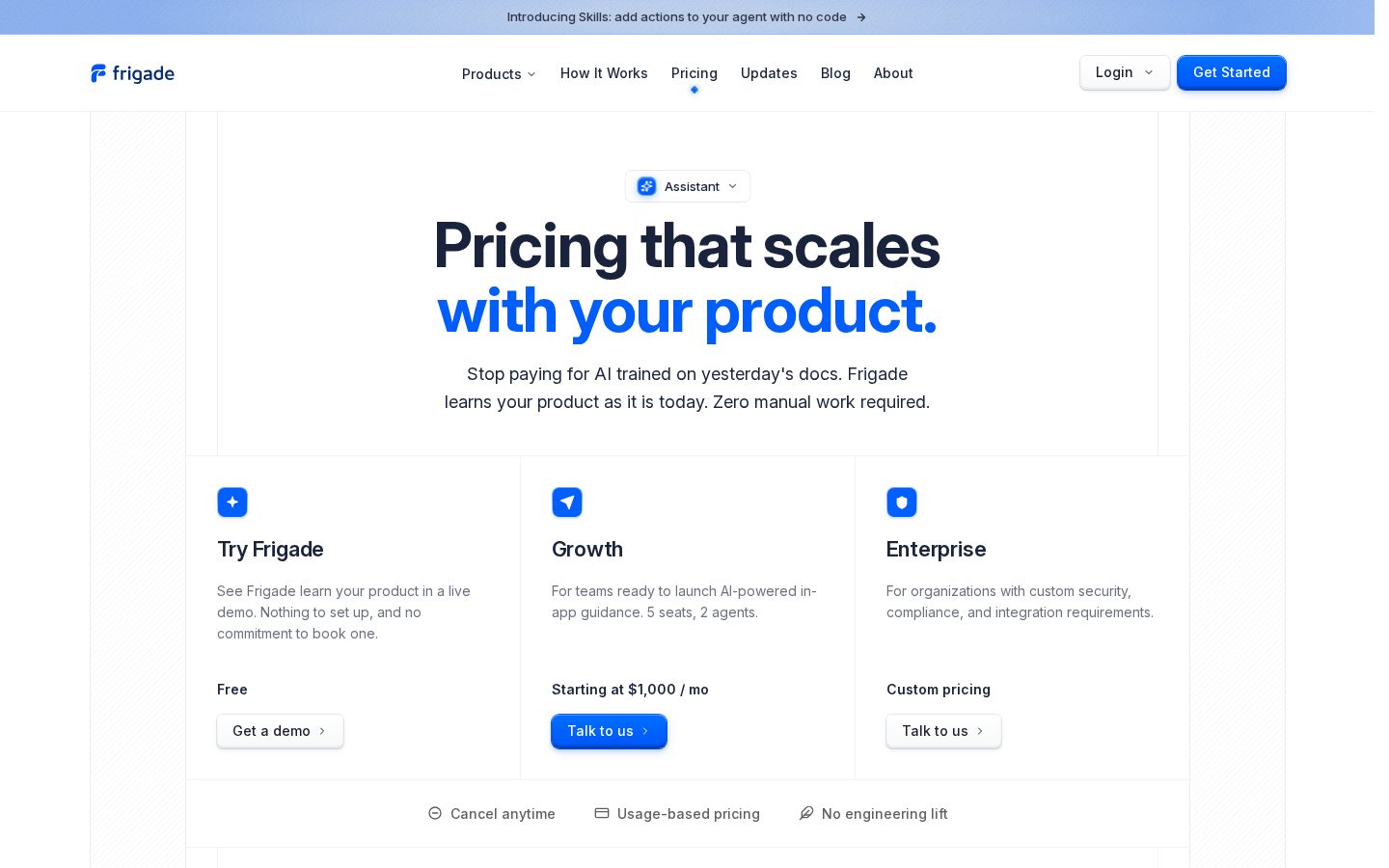Frigade AI Pricing