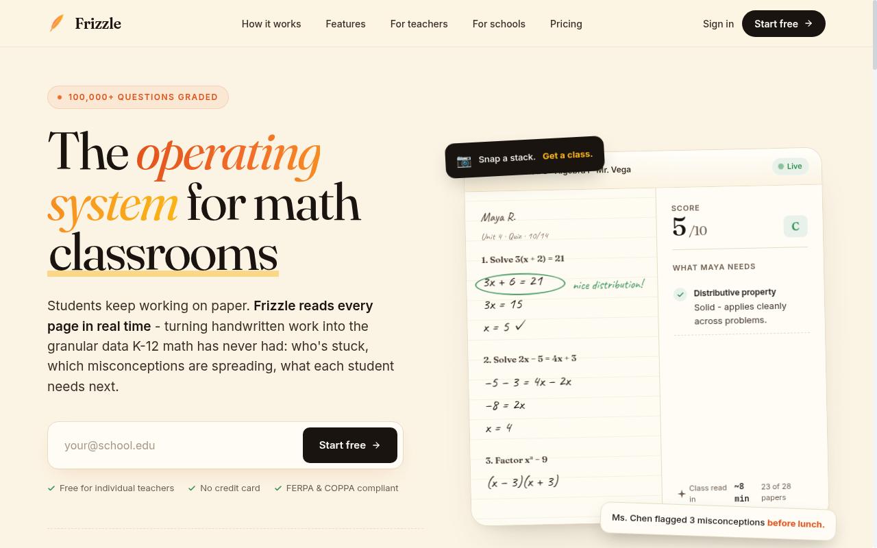 Frizzle Homepage