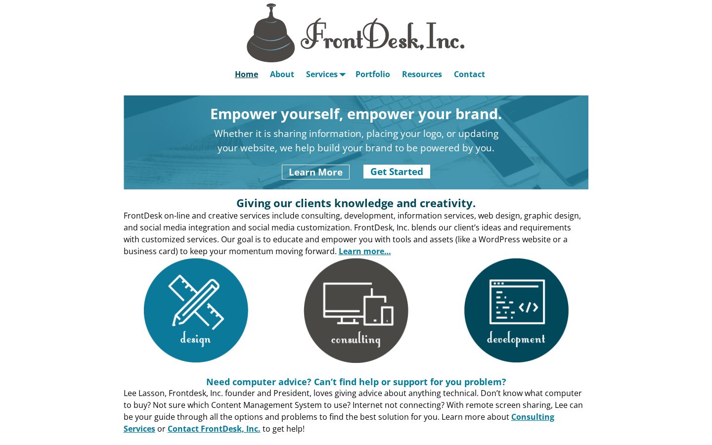 Frontdesk Homepage