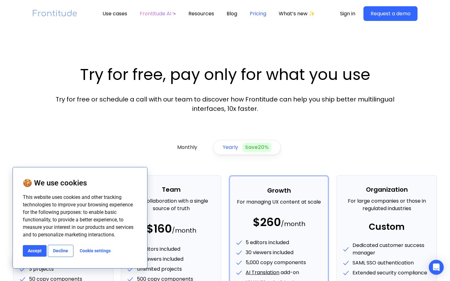 Frontitude Pricing