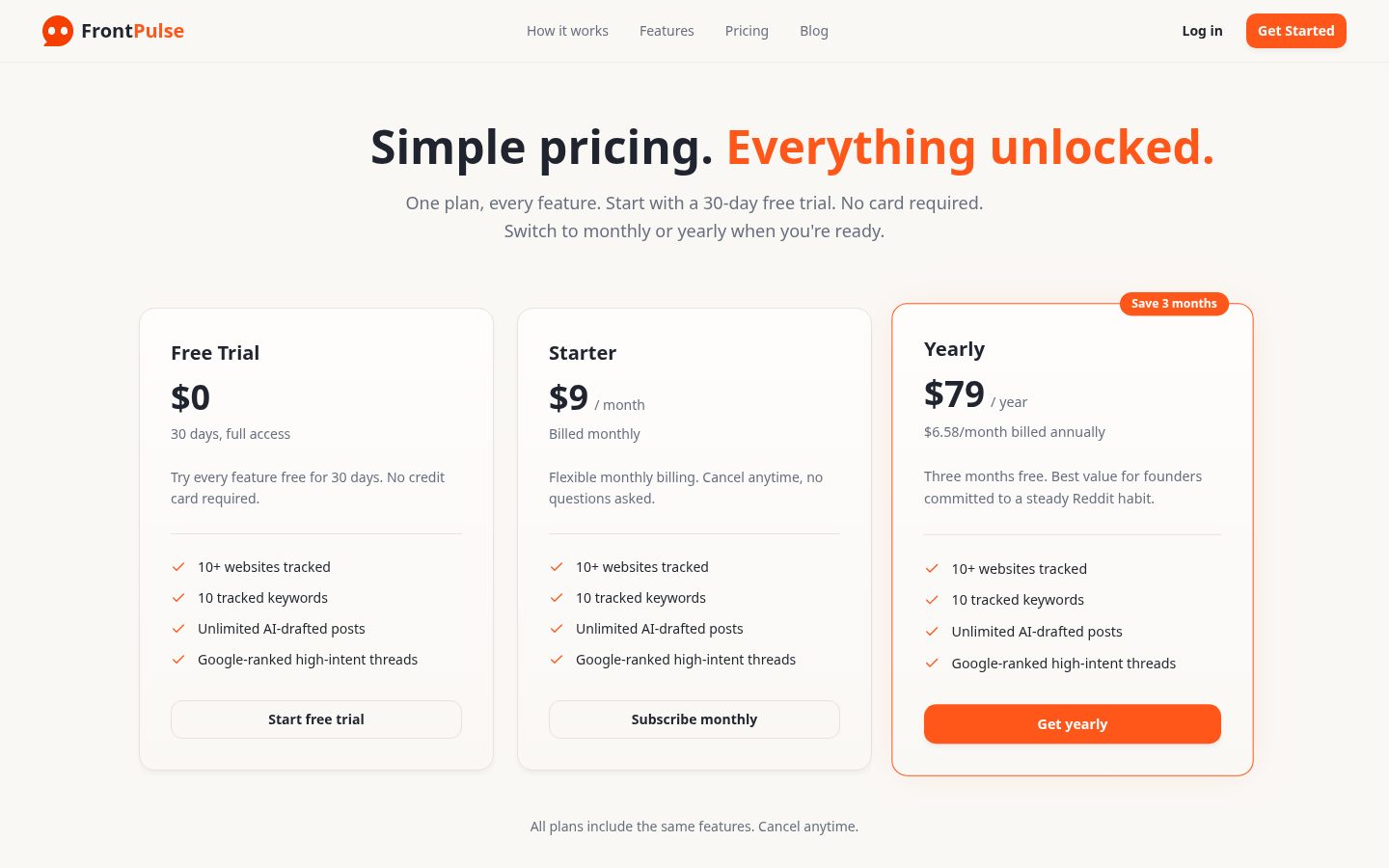 FrontPulse Pricing