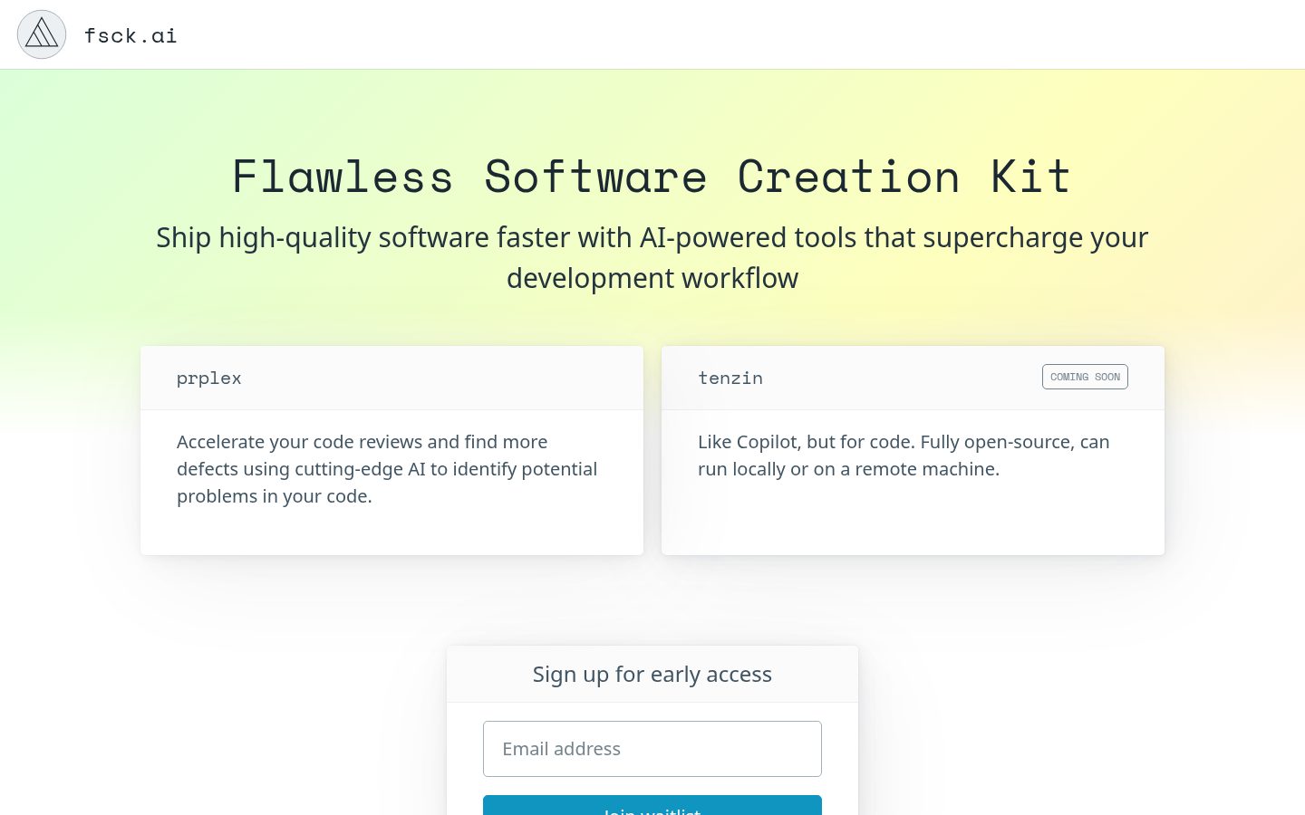 fsck.ai Homepage