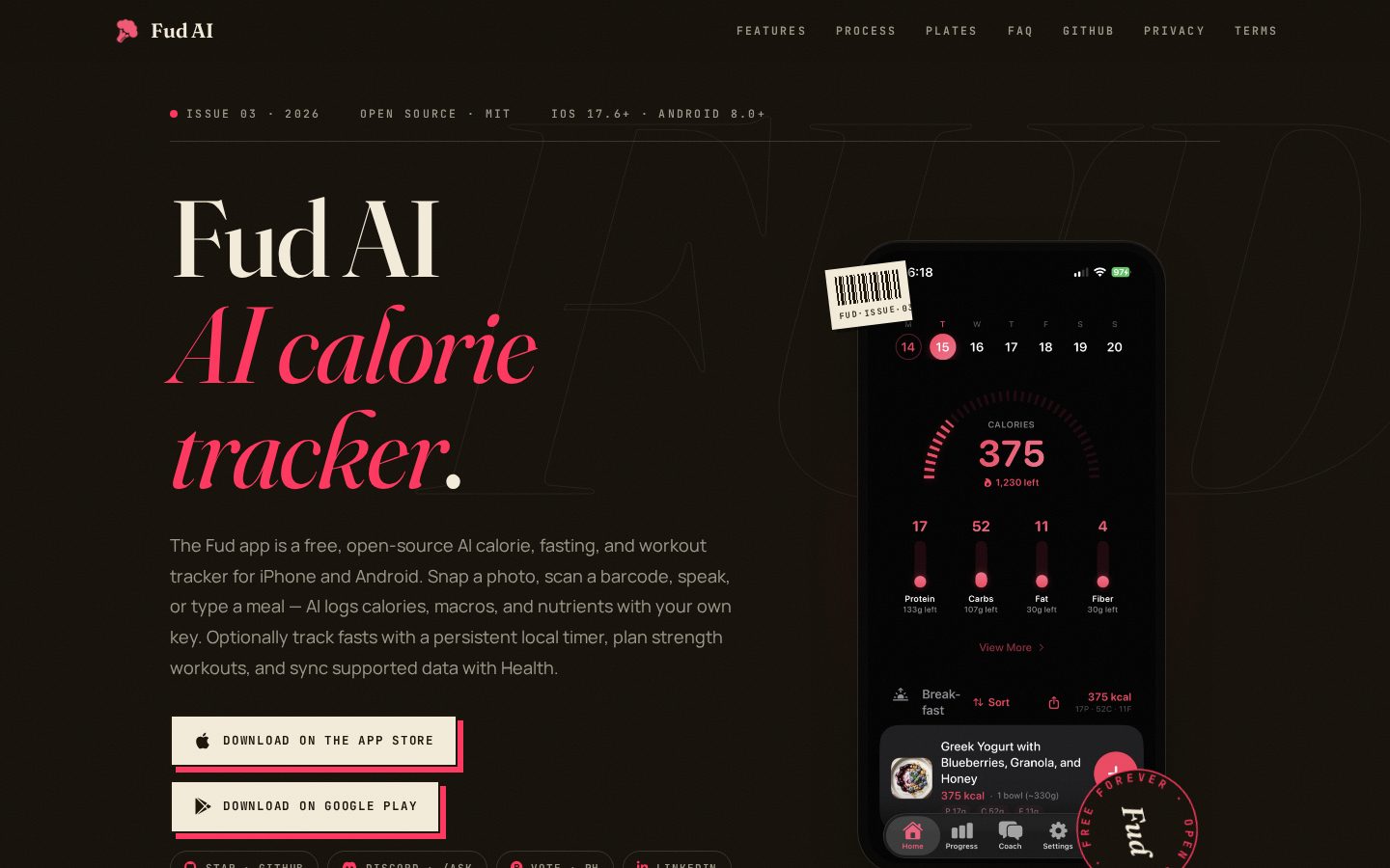 Fud AI Homepage