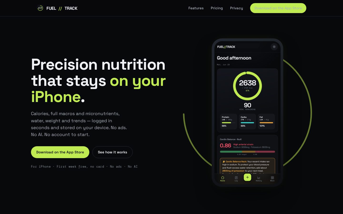 FUEL//TRACK Homepage