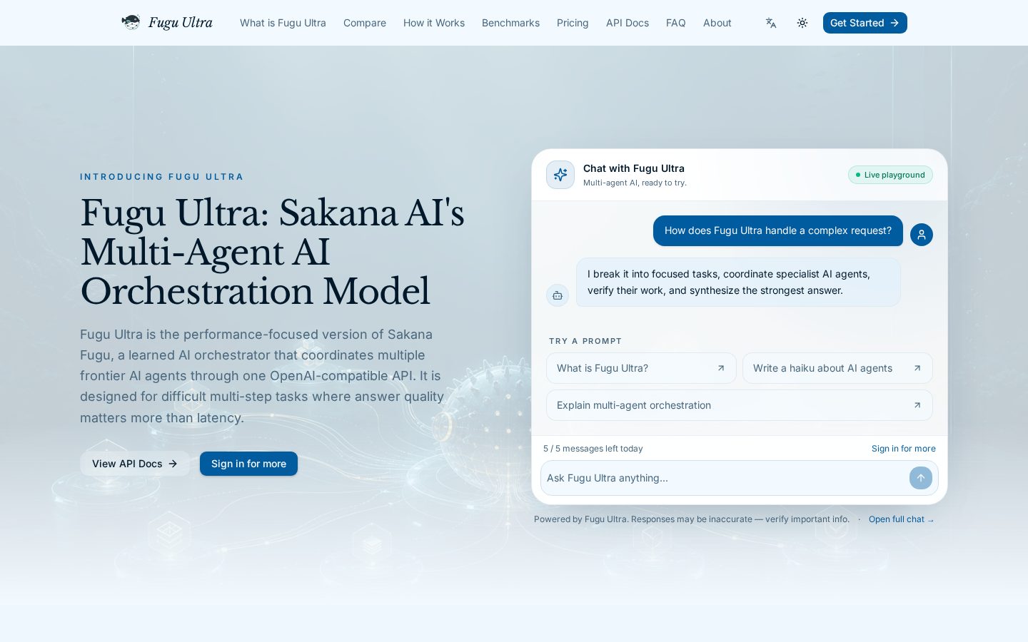 Fugu Ultra Homepage