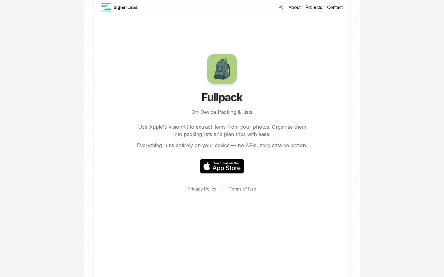 Fullpack Homepage