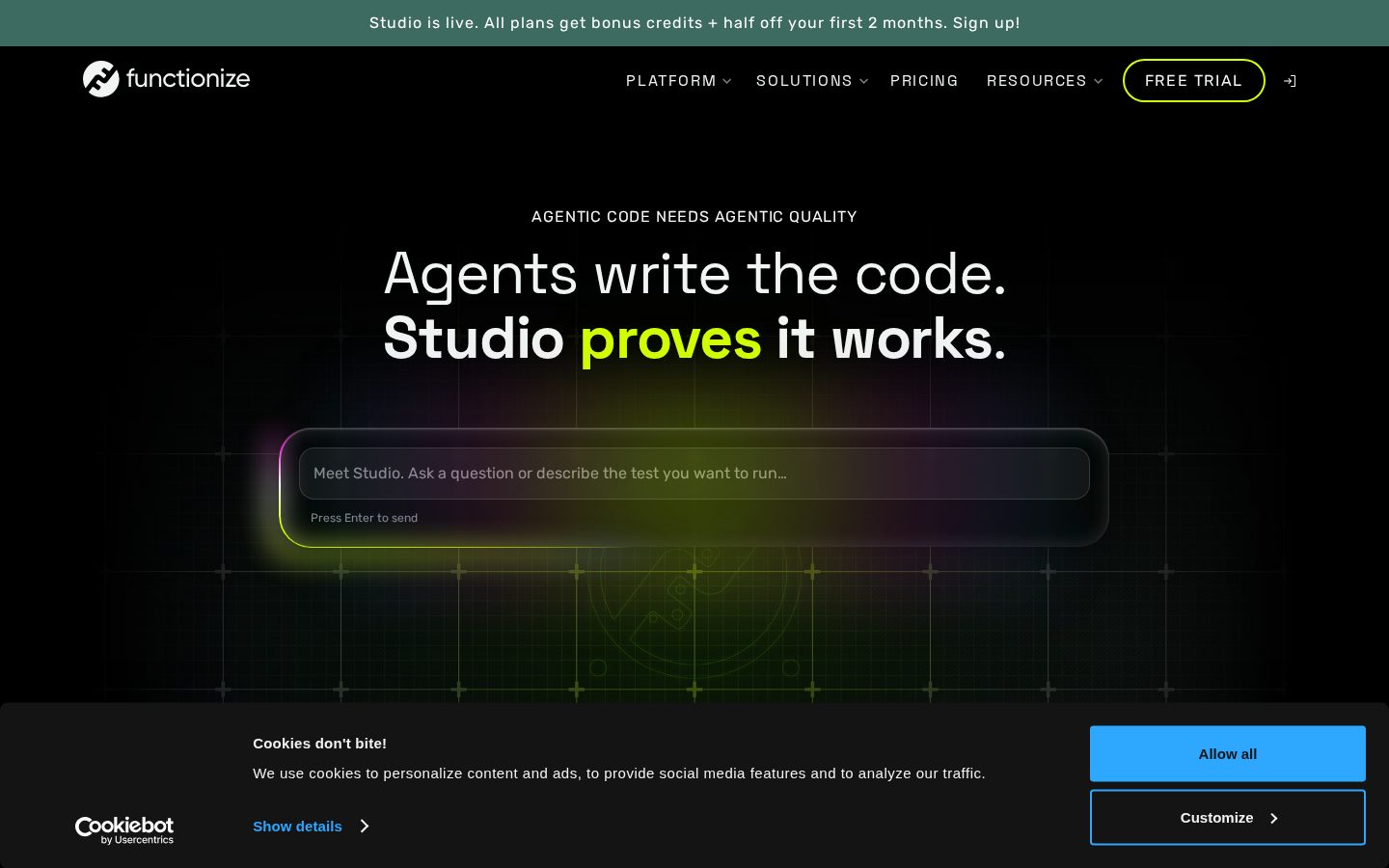 Functionize Homepage