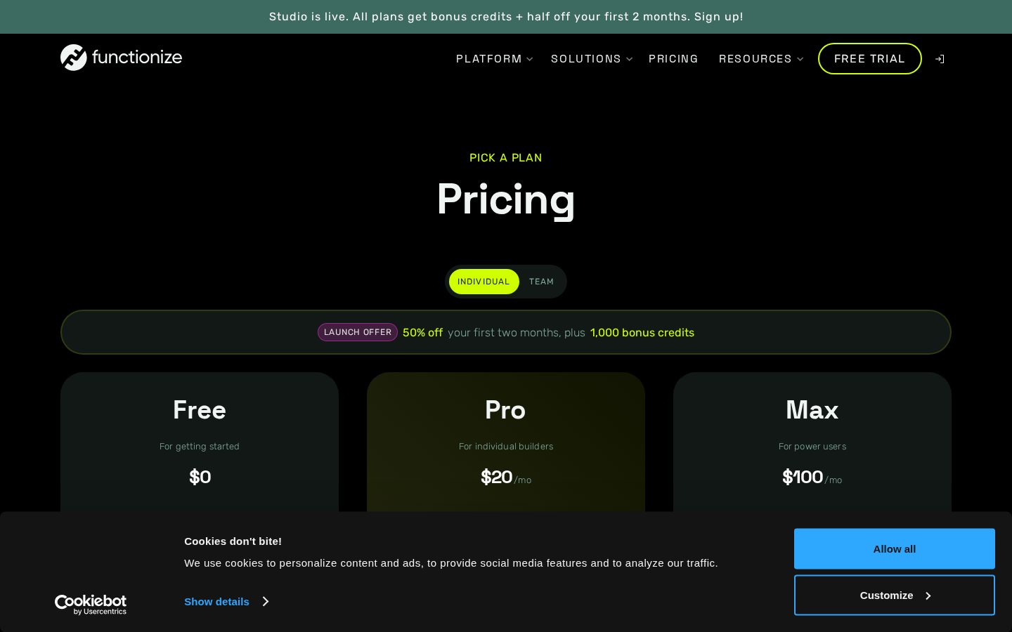 Functionize Pricing
