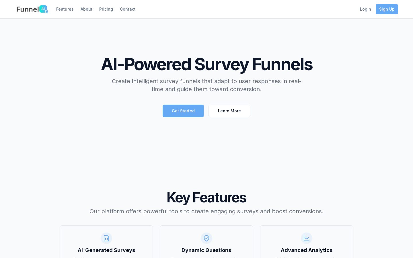 FunnelAIQ Homepage