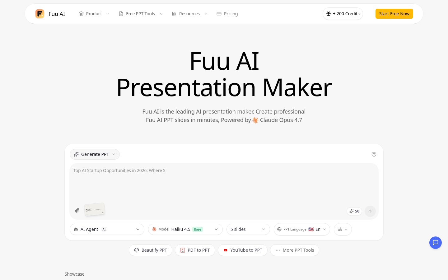 Fuu AI Homepage