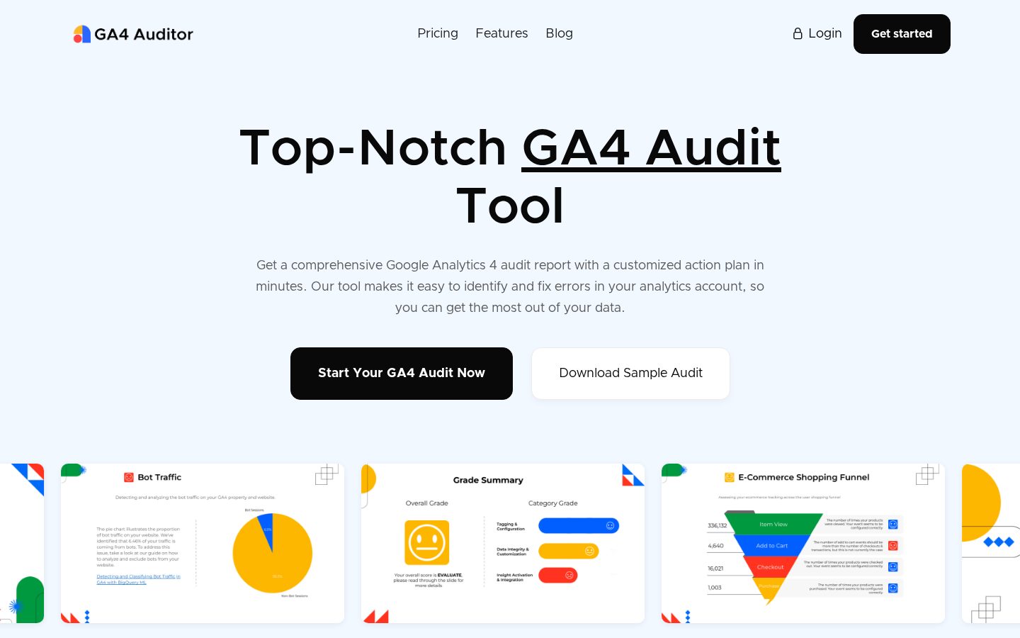 GA4 Auditor Homepage