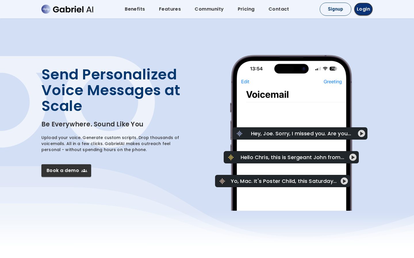 Gabriel AI Homepage