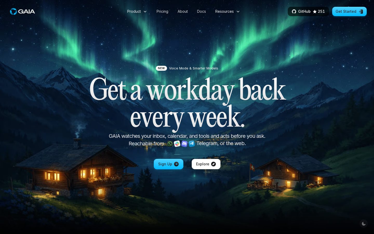 GAIA v0 Homepage