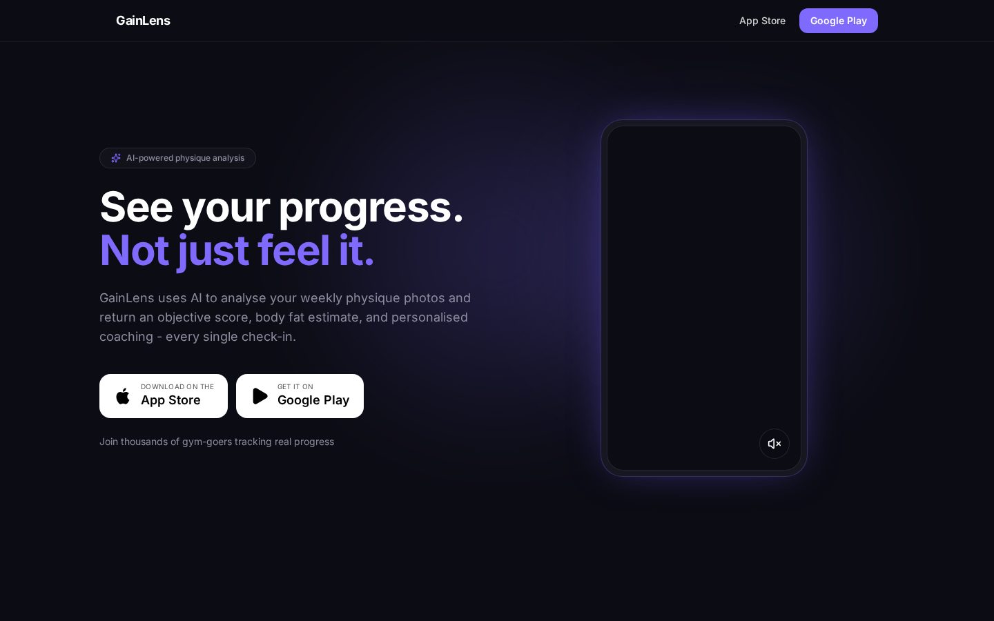GainLens Homepage