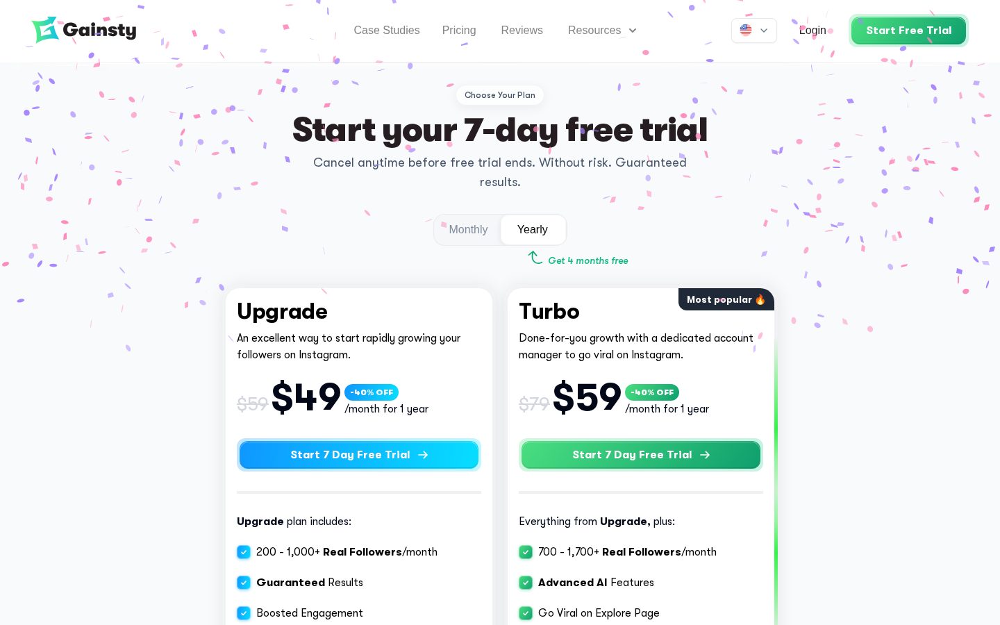 Gainsty Pricing