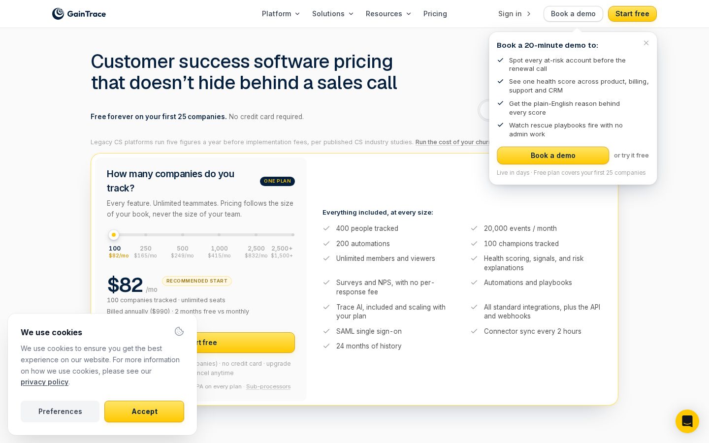 GainTrace Pricing