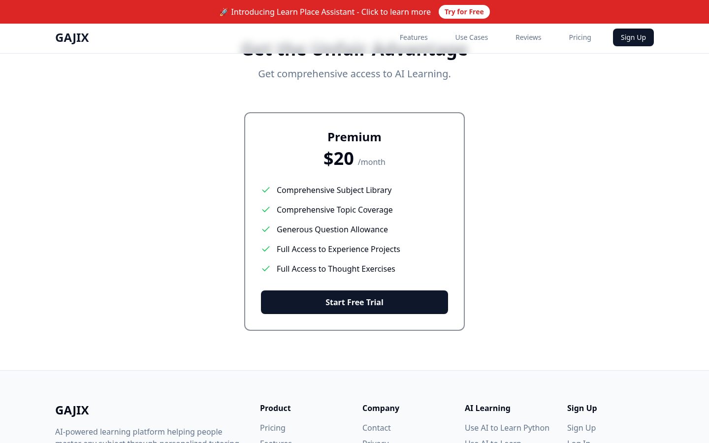 GAJIX Pricing