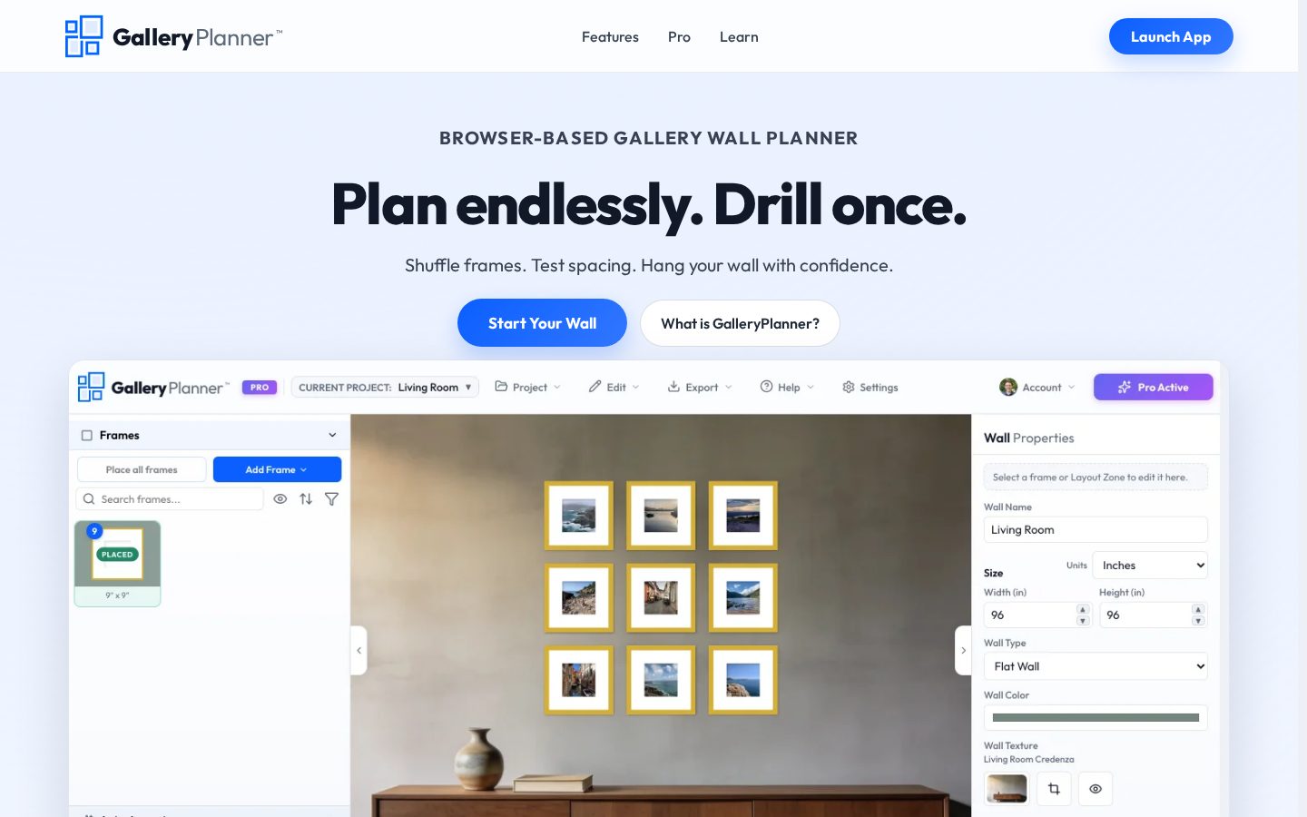 GalleryPlanner Homepage