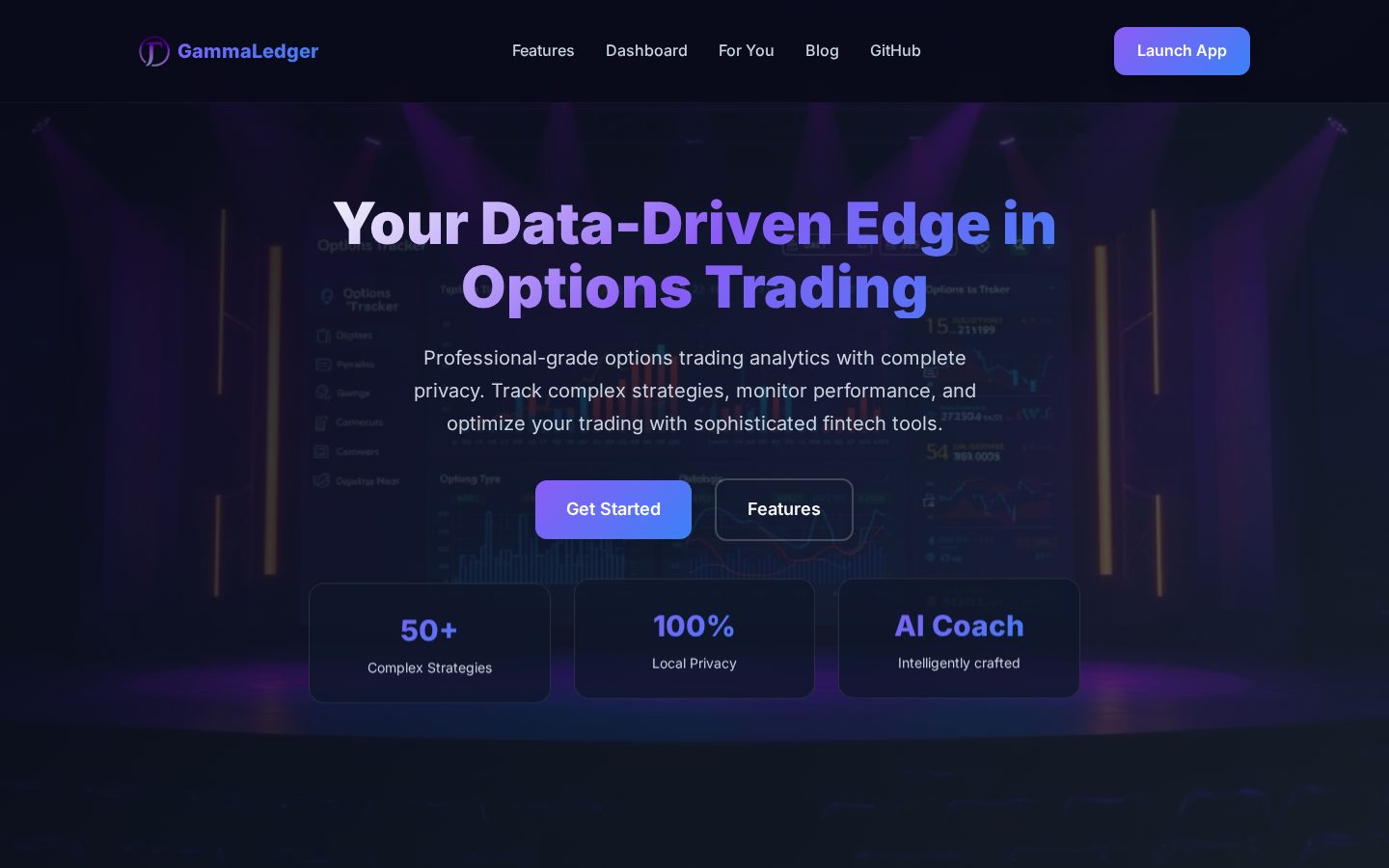 GammaLedger Homepage