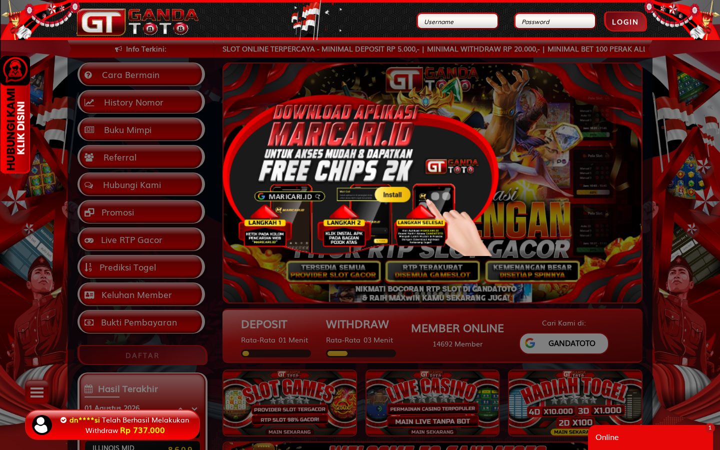 GANDATOTO Homepage