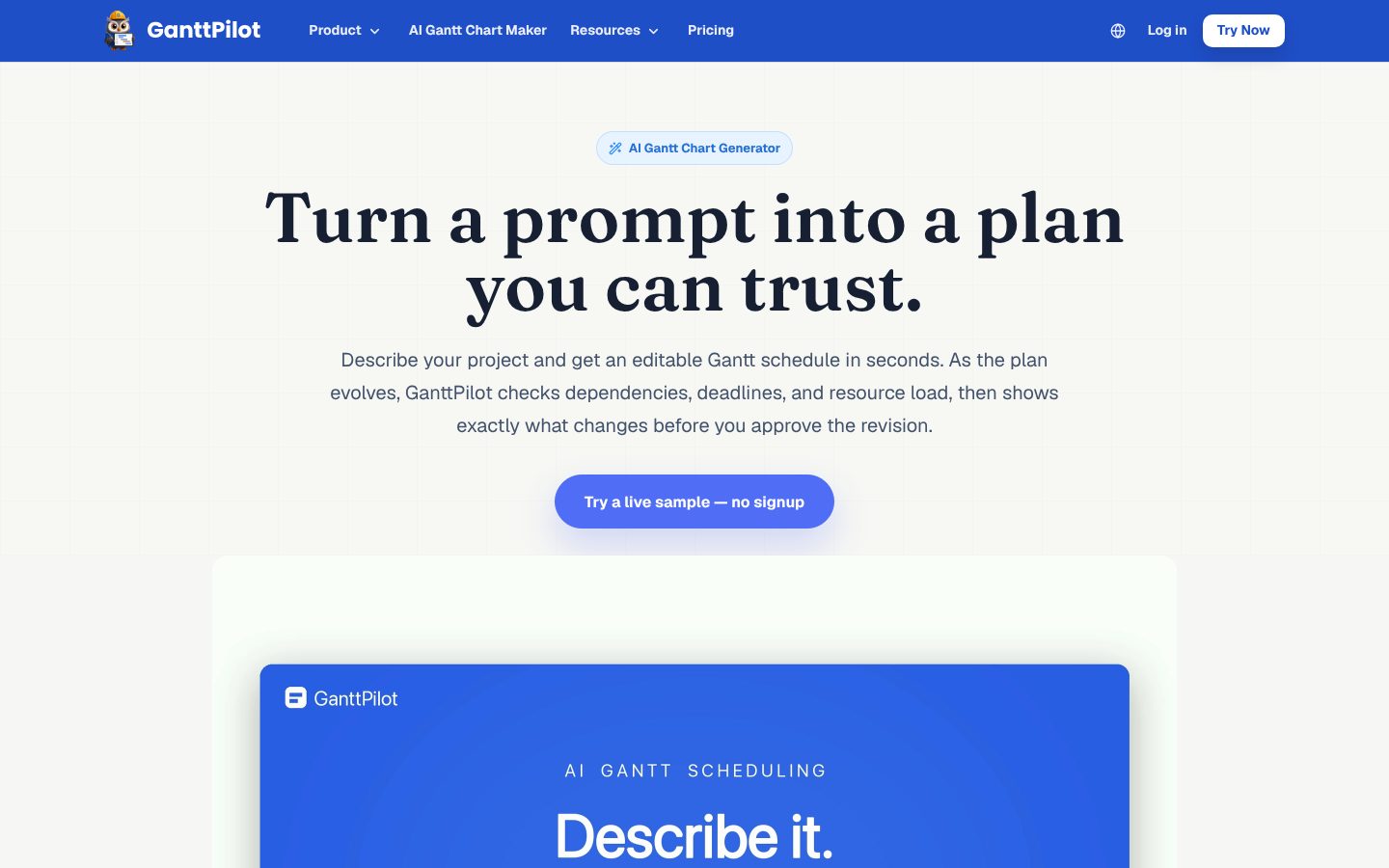 GanttPilot Homepage