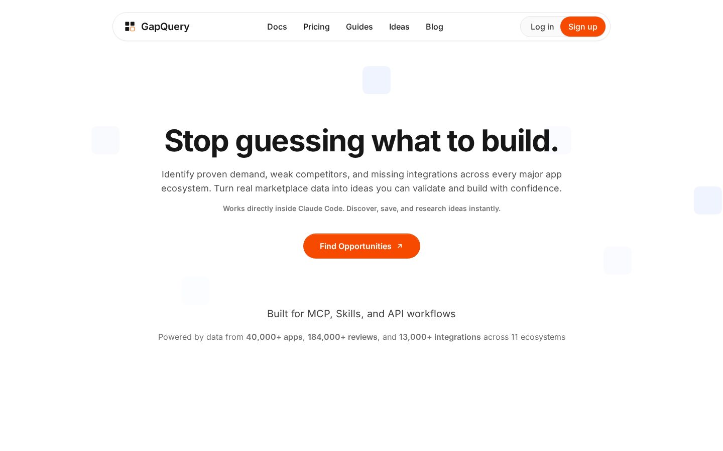 GapGuery Homepage