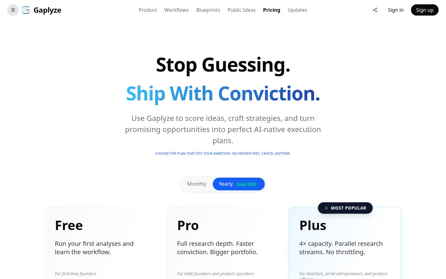 Gaplyze Pricing