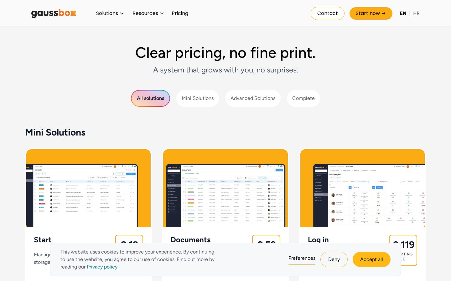 GaussBox Pricing