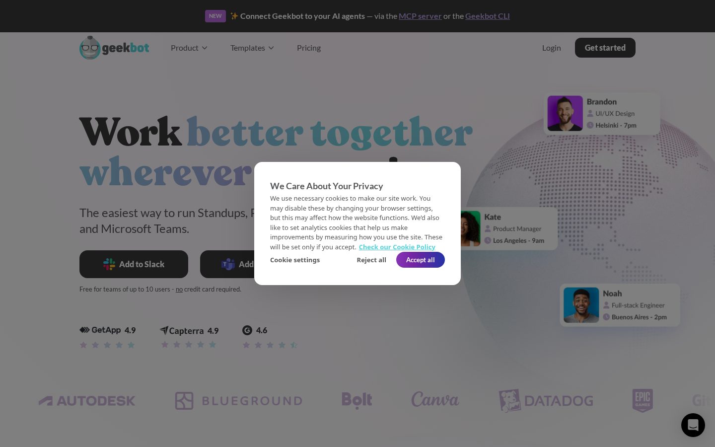Geekbot Homepage