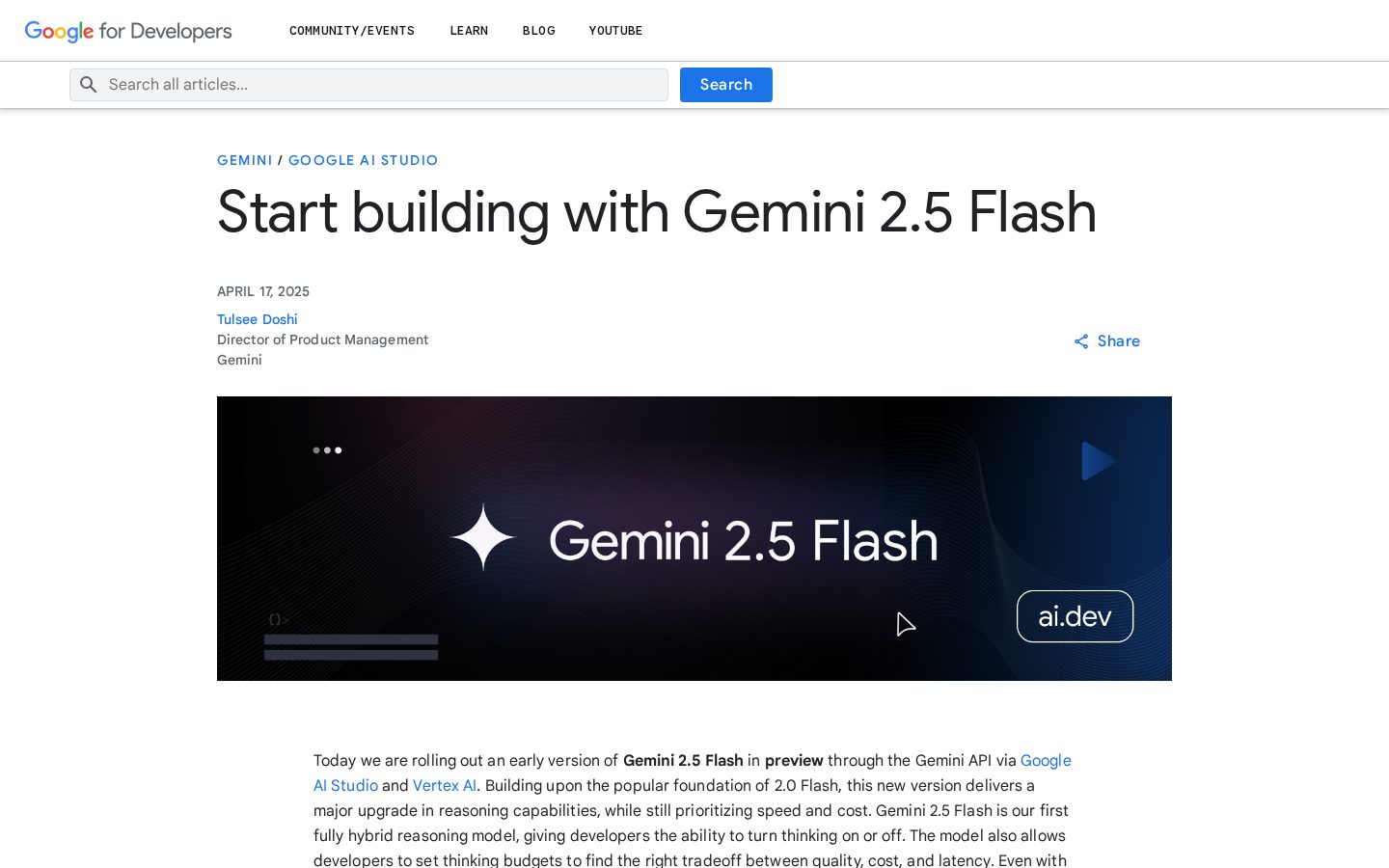 Gemini 2.5 Flash-Lite Homepage